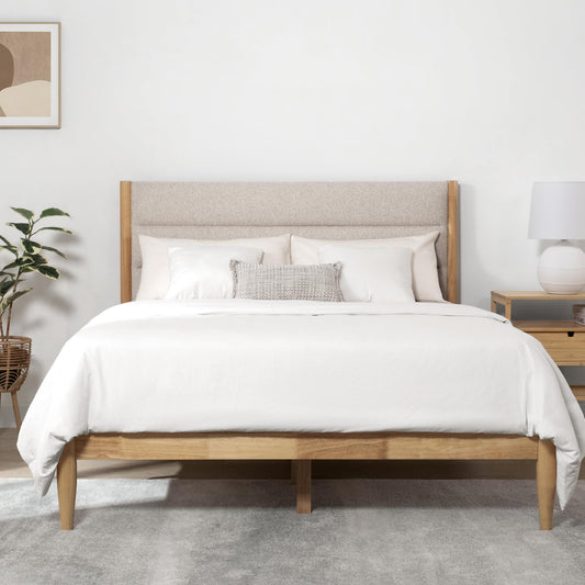 Upholstered and Wood Bed