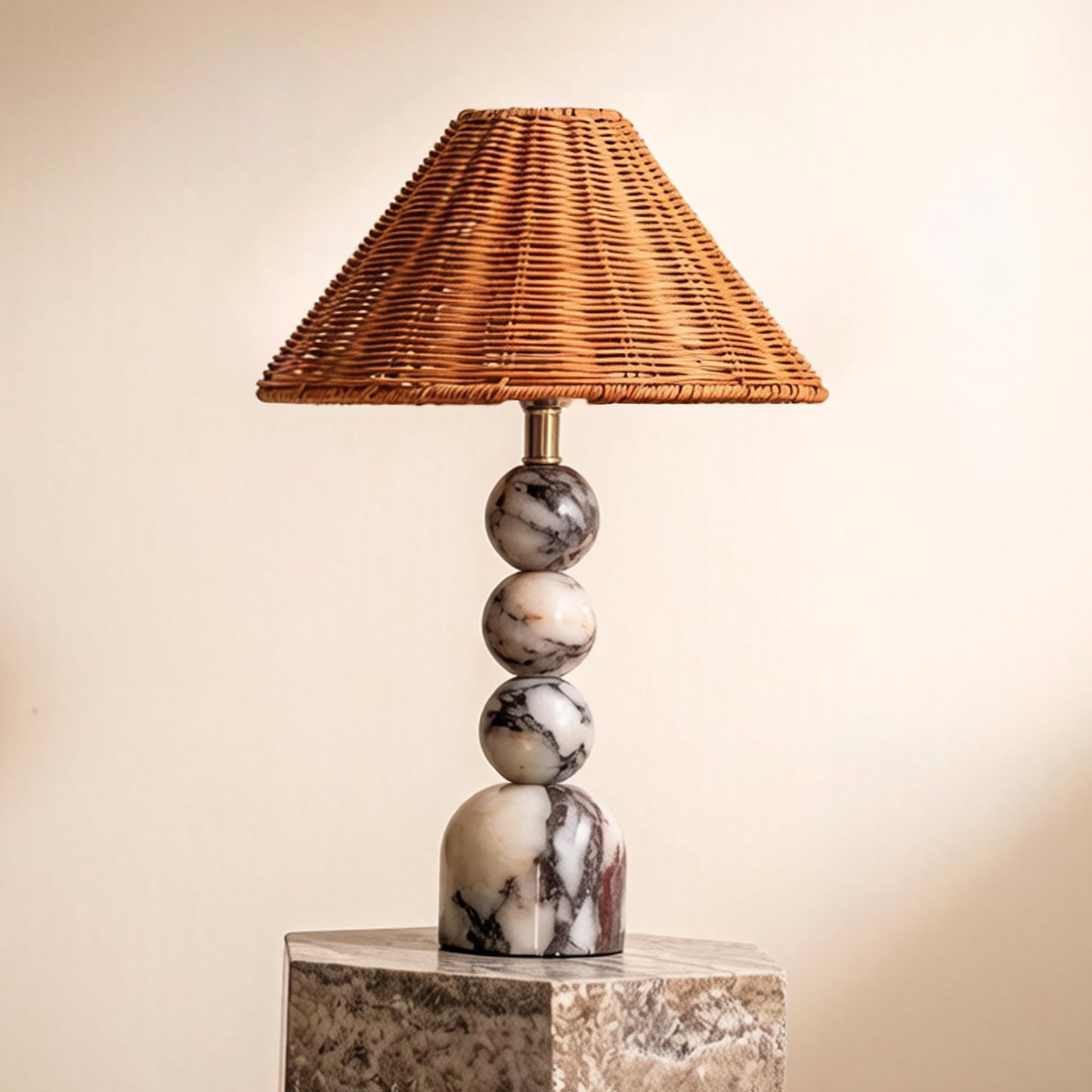 Purple Calacatta Marble Table Lamp
