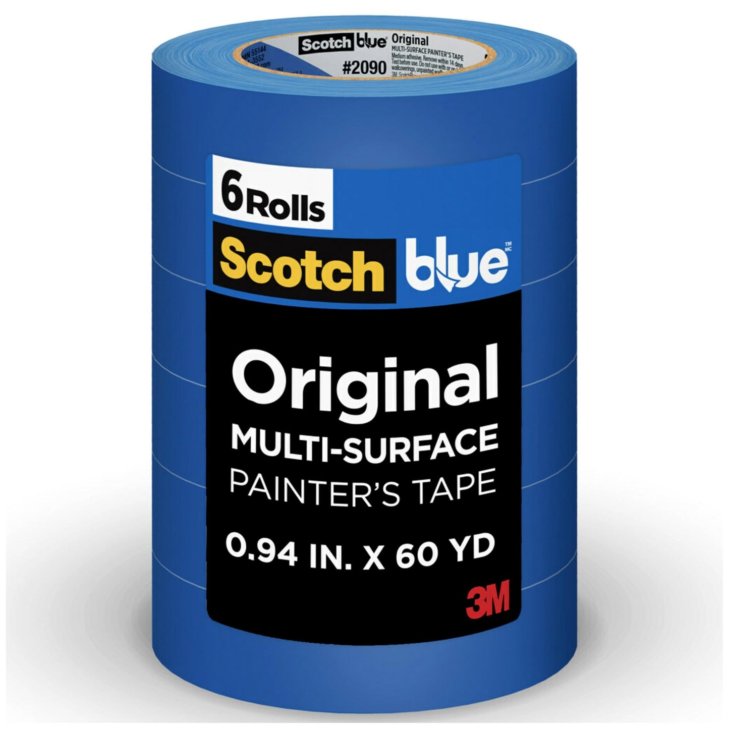 Multi-Surface Painters Tape, 1" Wide (Pack of 6 Rolls)