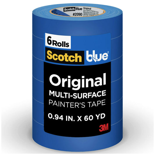 Multi-Surface Painters Tape, 1" Wide (Pack of 6 Rolls)