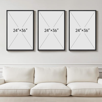 Abstract Print on Canvas Artwork, Set of 3