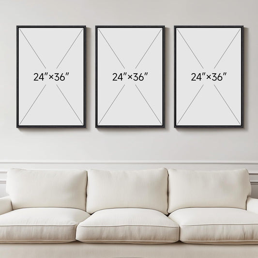 Abstract Print on Canvas Artwork, Set of 3