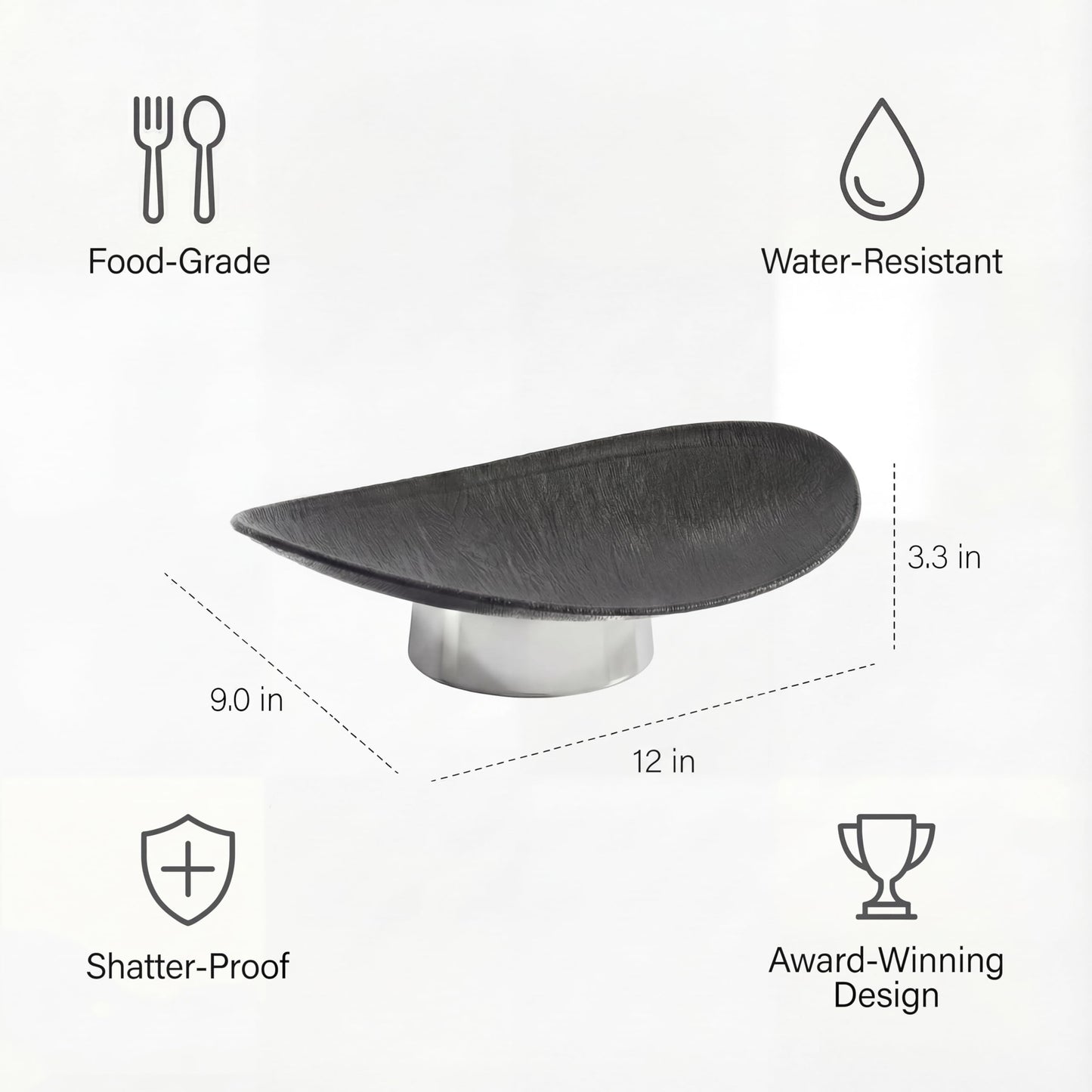 Oval Decorative Pedestal Bowl
