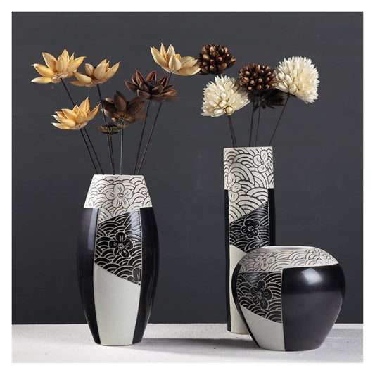 Ceramic Japandi Vases, Set of 3