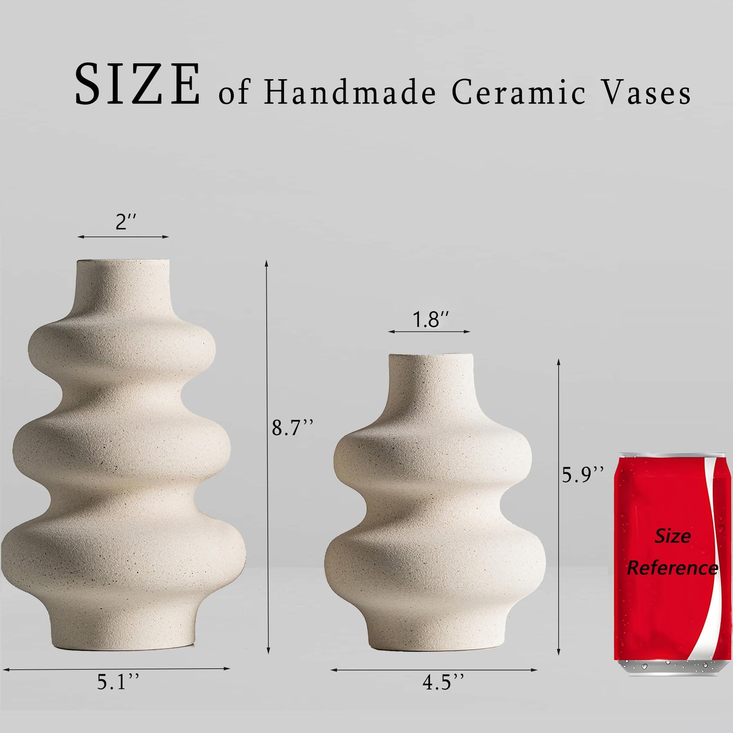 Rounded Ceramic Vases, Set 2