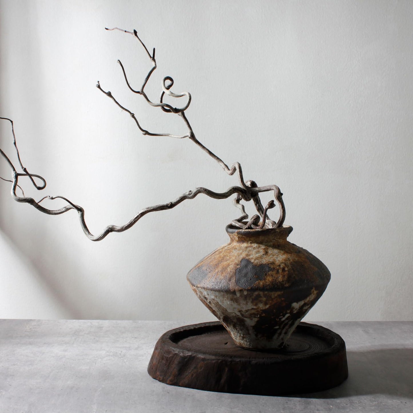 Handmade Ceramic Vase with Rust Finish
