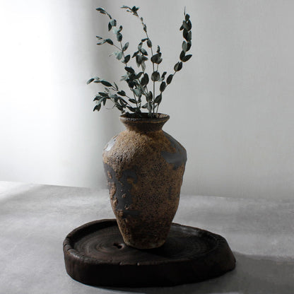 Handmade Ceramic Vase with Rust Finish