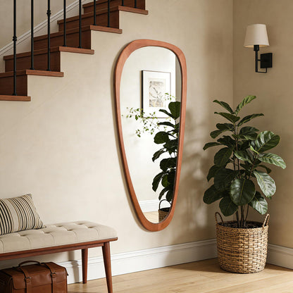 WallBeyond Asymmetrical Mirror, Irregular Mirror Full Length, Boho Wall Mirrors Decorative for Bedroom Living Room Entryway Hall, Mid Century Modern Decor 48" H x 22" W