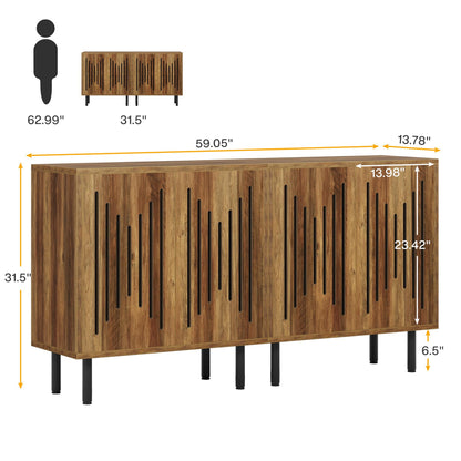 59" Wood Sideboard