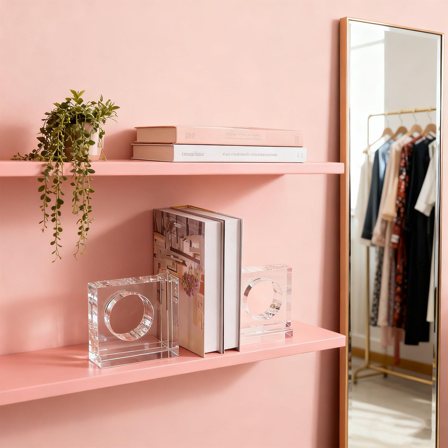 Crystal Square Bookends