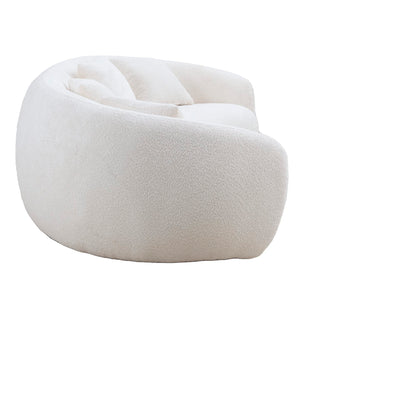 103" Curved Sofa with 4 Throw Pillows