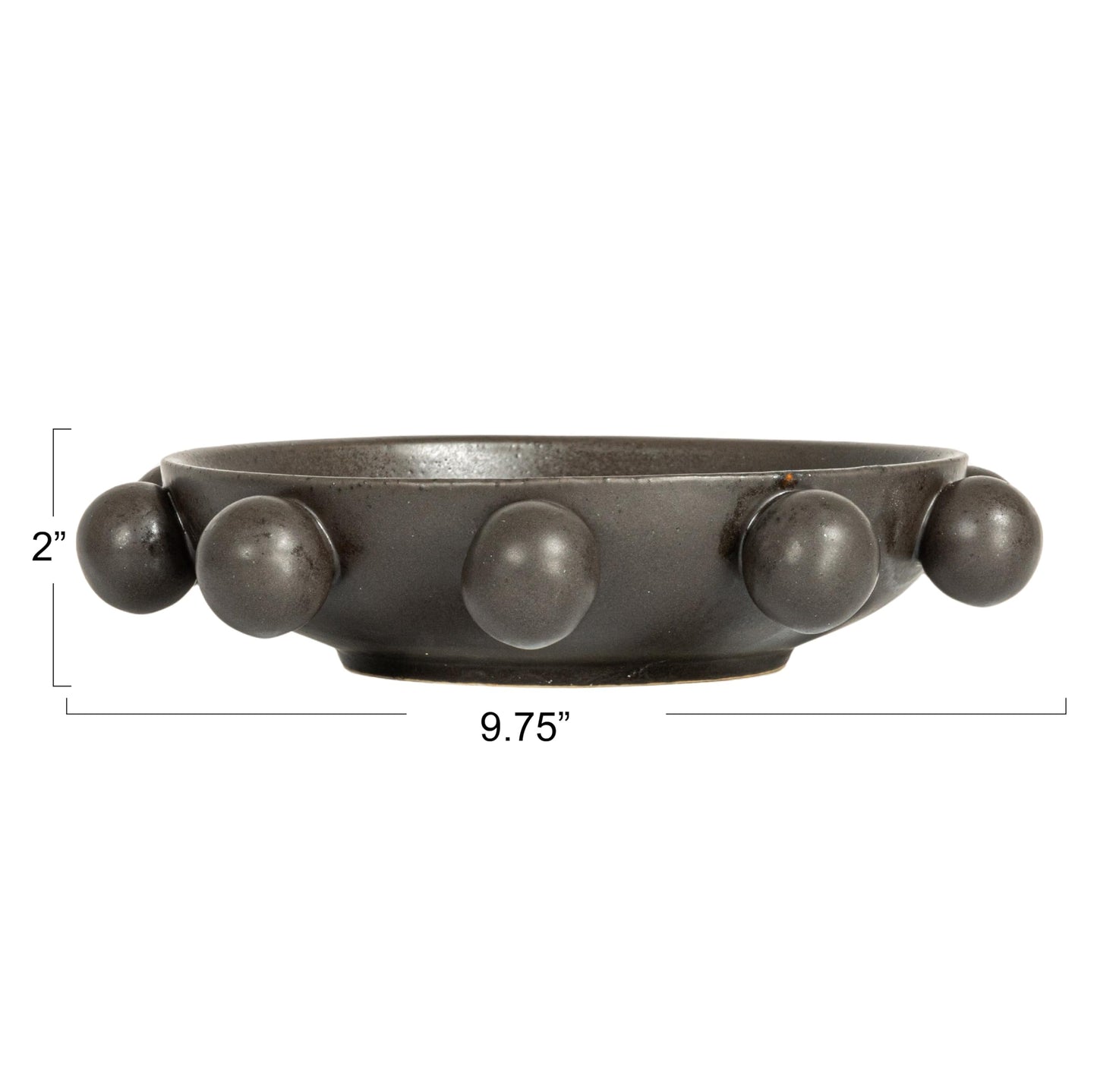 Black Stoneware Decorative Bowl