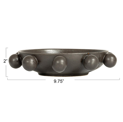 Black Stoneware Decorative Bowl