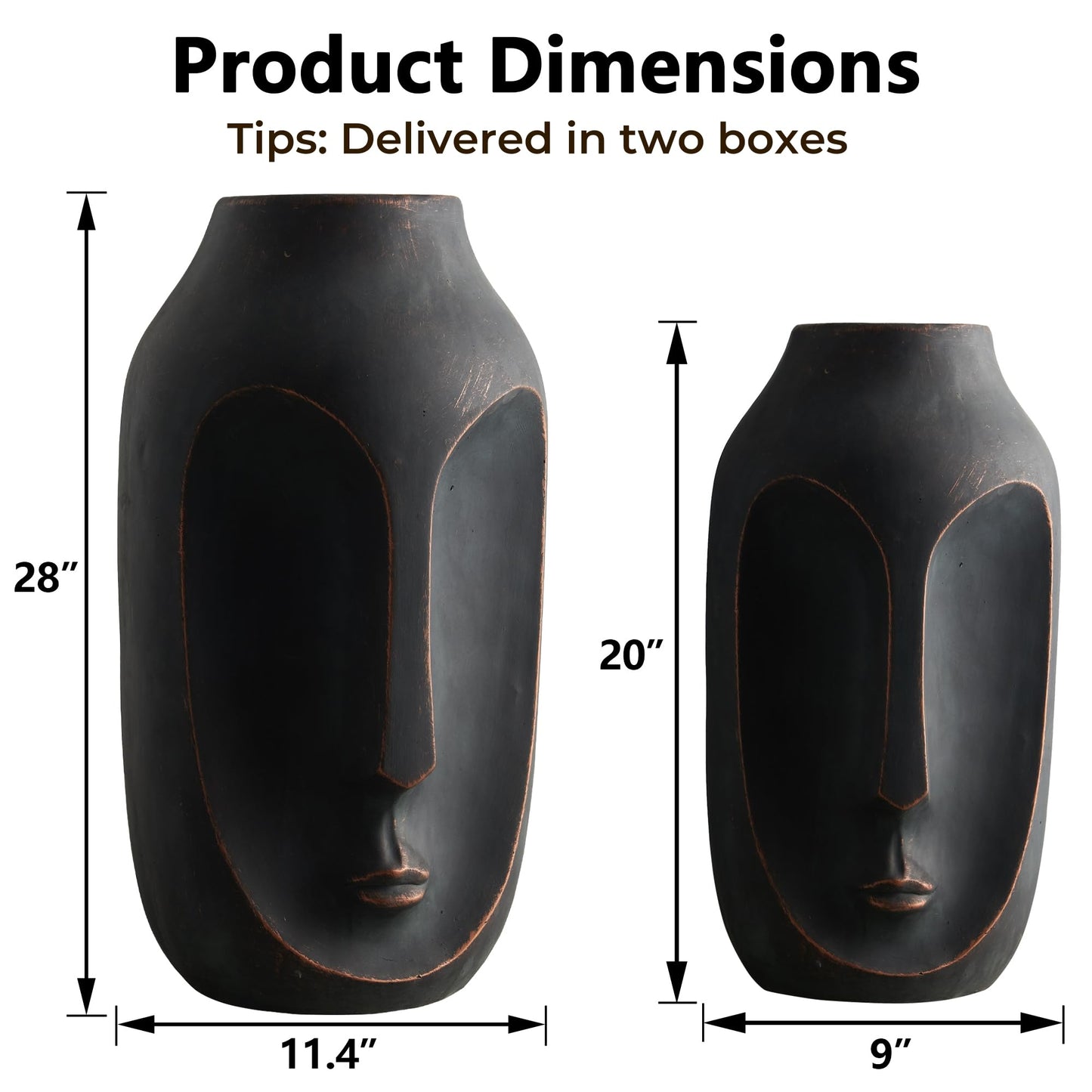 Pair of Artificial Stone Vases