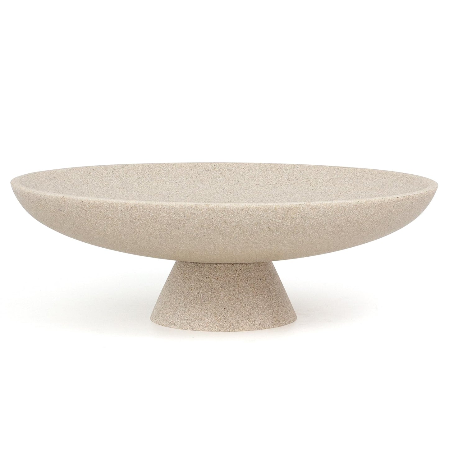 Taupe Resin Decorative Pedestal Bowl