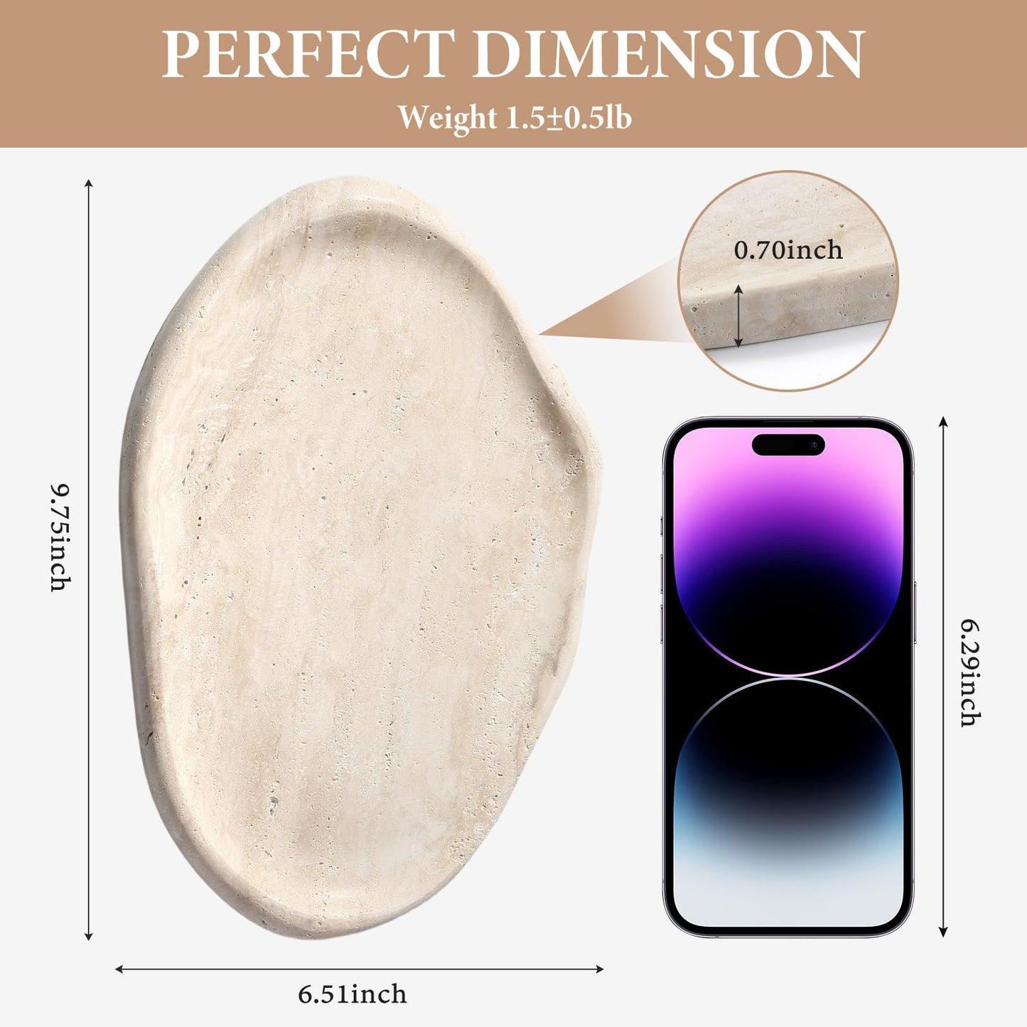 Travertine Decorative Tray
