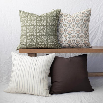 Cotton Throw Pillow Covers, Set of 4