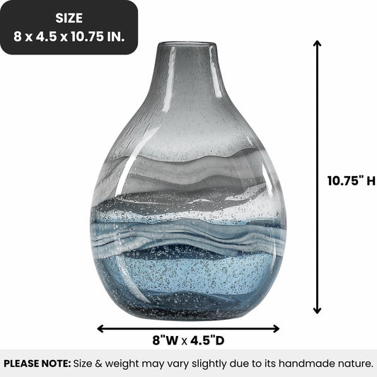Hand-Blown Glass Vase
