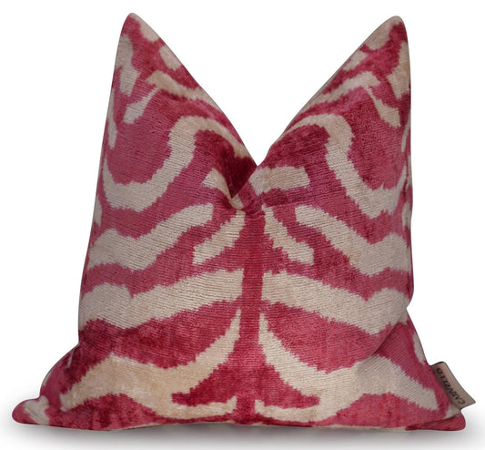 Velvet Throw Pillow with Down Feather Insert