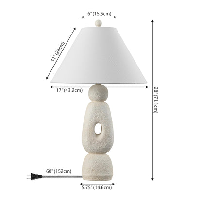 Textured Resin Table Lamps, Set of 2