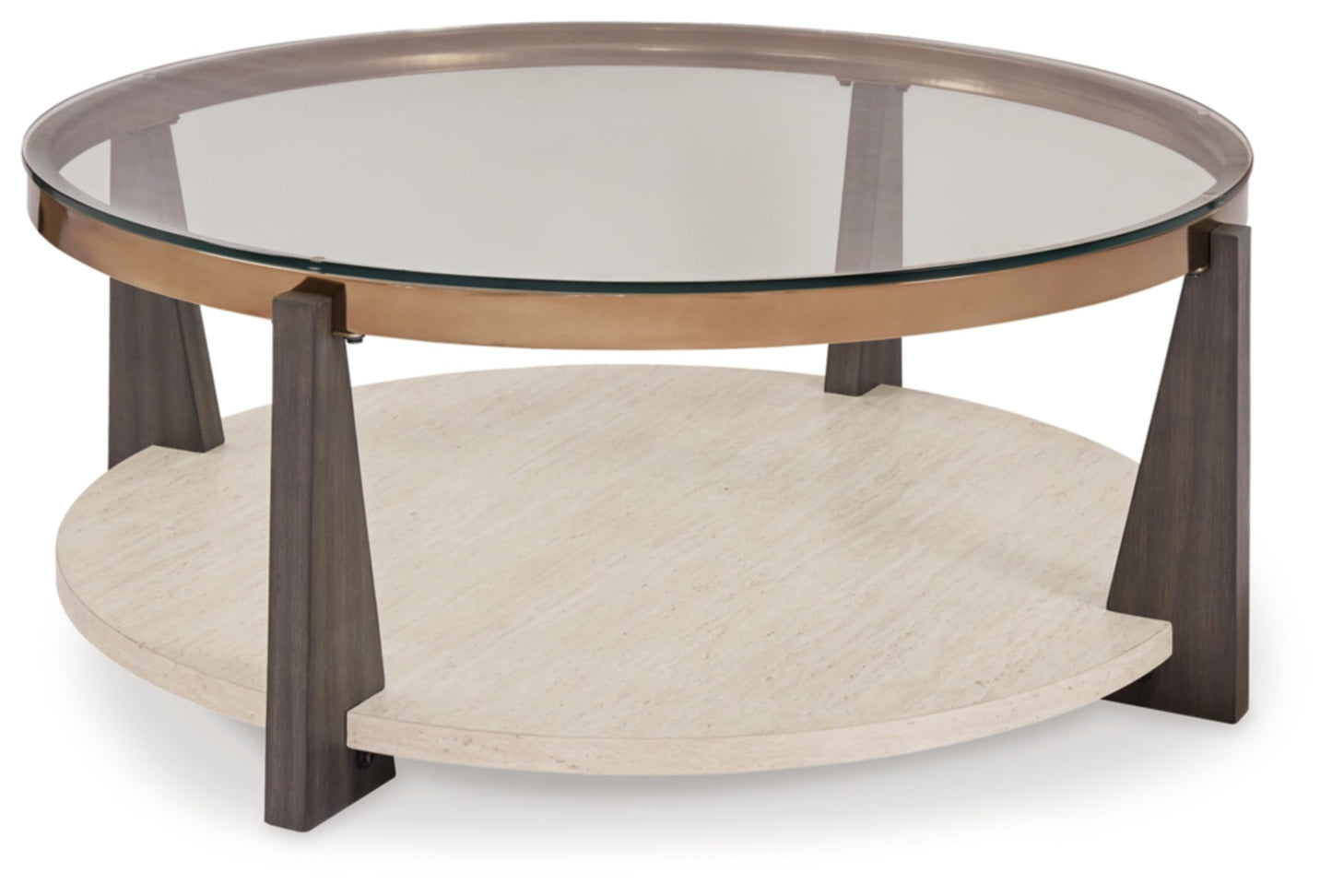 Glass Top Round Coffee Table
