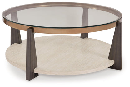 Glass Top Round Coffee Table