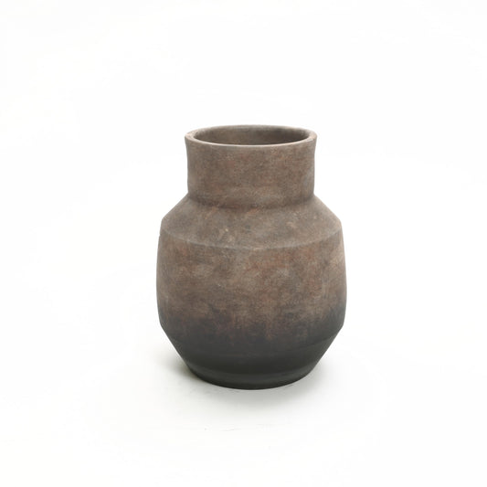 Handmade Ceramic Vase with Terracotta Finish, Style B