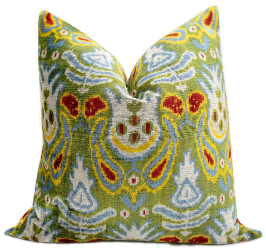 Velvet Throw Pillow with Down Feather Insert
