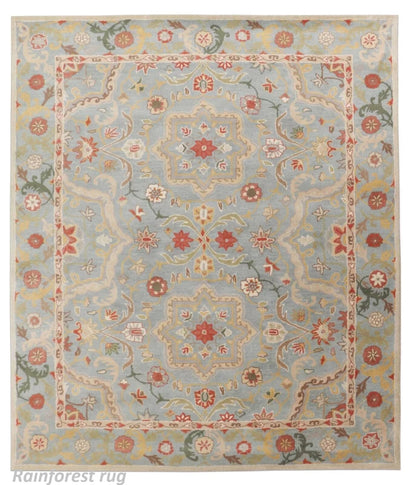Rainforest Rug Handmade Traditional Oriental Premium 100% Wool Area Rugs & Carpet Bedroom Living Room Dining Room Luxury Home (Multi B, 9x12 Rectangular)