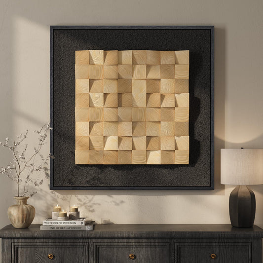 3D Textured Wood Wall Art