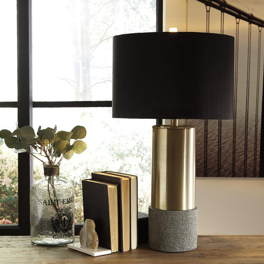 Metal and Resin Table Lamps, Set of 2