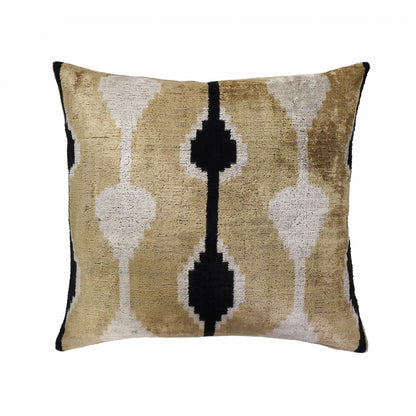 Velvet Ikat Throw Pillow Cover