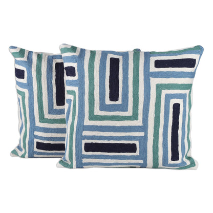 Cotton Throw Pillow Covers, Set of 2