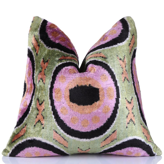 Velvet Throw Pillow with Down Feather Insert