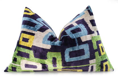 Velvet Throw Pillow with Down Feather Insert