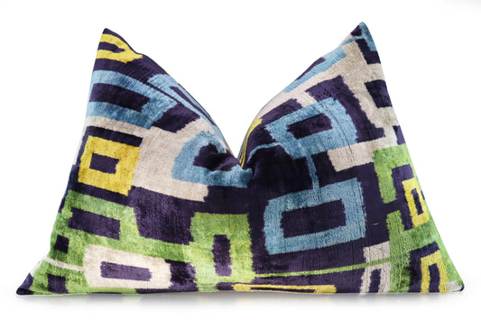 Velvet Throw Pillow with Down Feather Insert