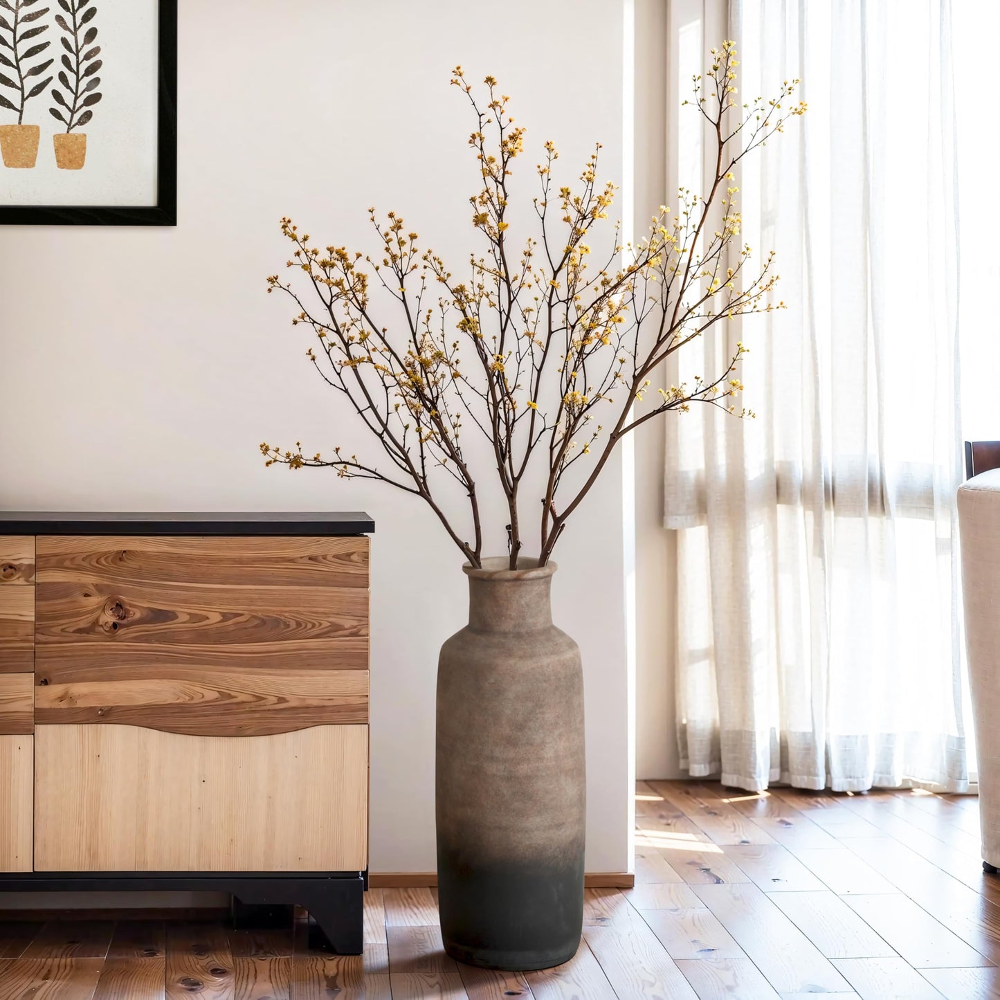 Handmade Ceramic Vase with Terracotta Finish, Style D