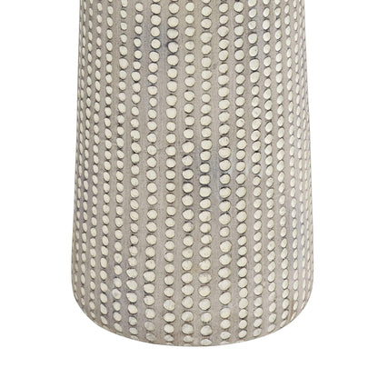 Possini Euro Design Leisa Mid Century Modern Coastal Southwest Bohemian 64 1/2" Tall Standing Floor Lamp Foot Switch Natural Hammered Pattern Living Room Bedroom House Reading Office Home Décor