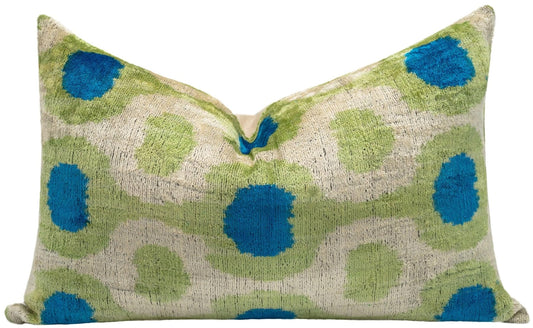 Velvet Lumbar Pillow with Down Feather Insert