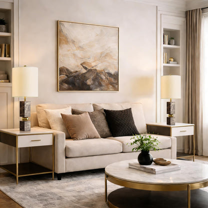 Marble & Brass Table Lamp
