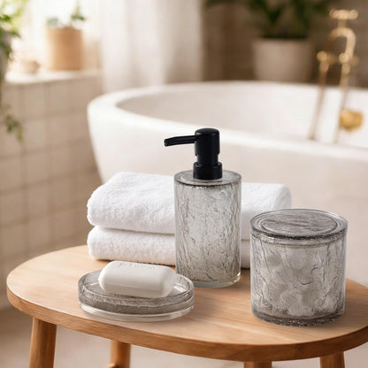 6 Piece Resin Bath Accessory Set