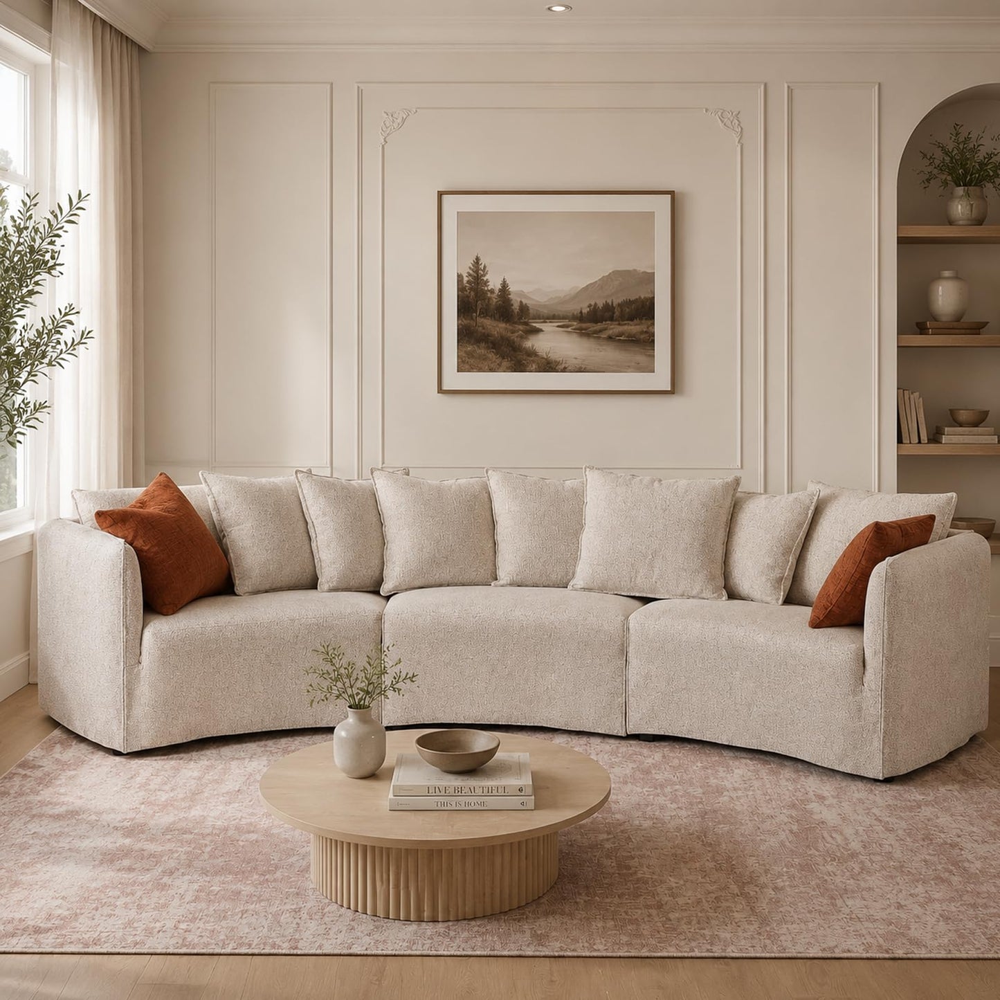 131" Modular Curved Sofa