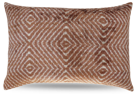 Velvet Lumbar Pillow with Down Feather Insert