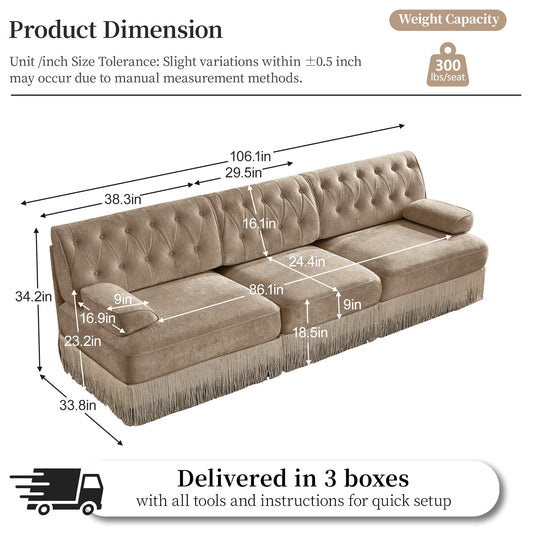 Velvet Modular Sofa