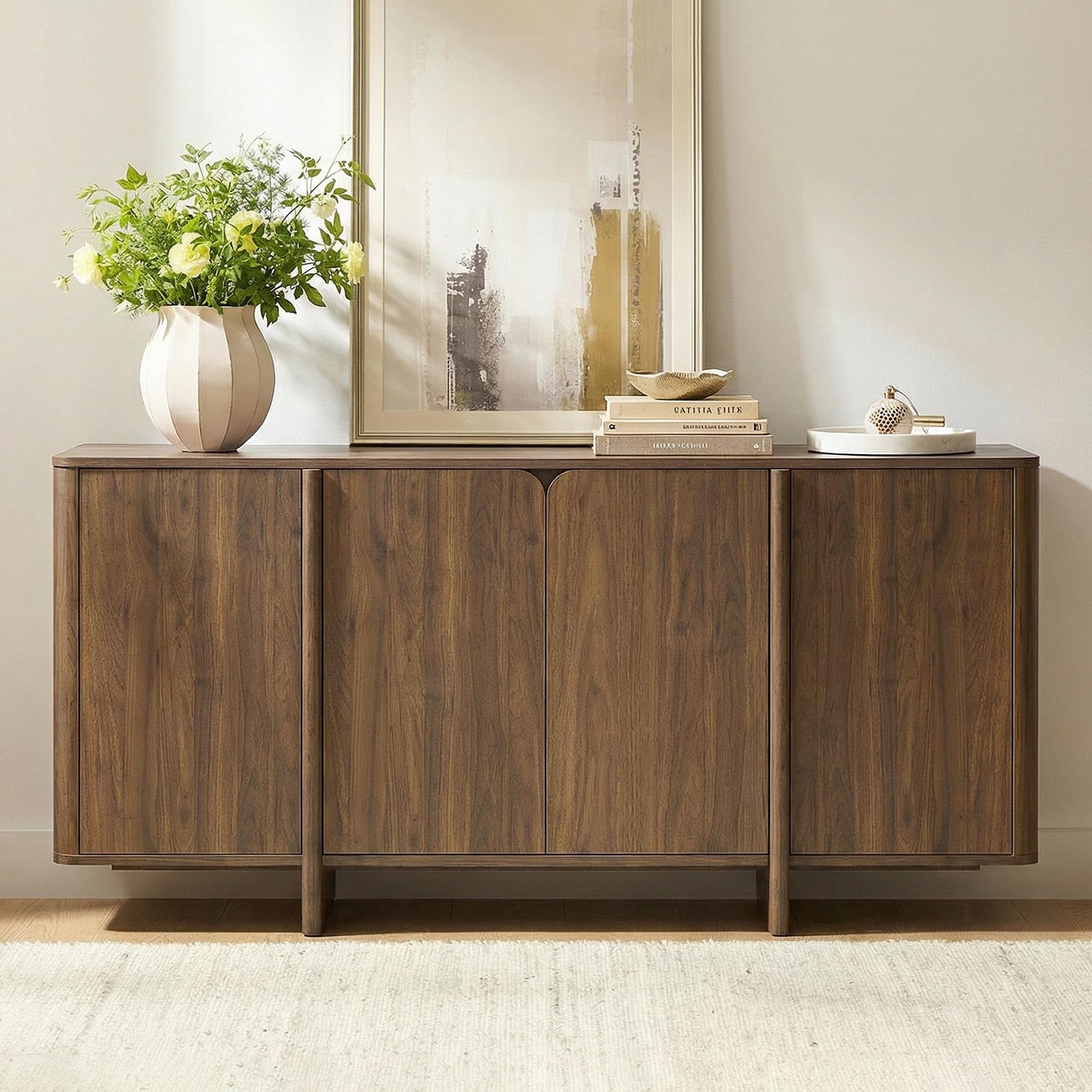 66" Walnut Credenza