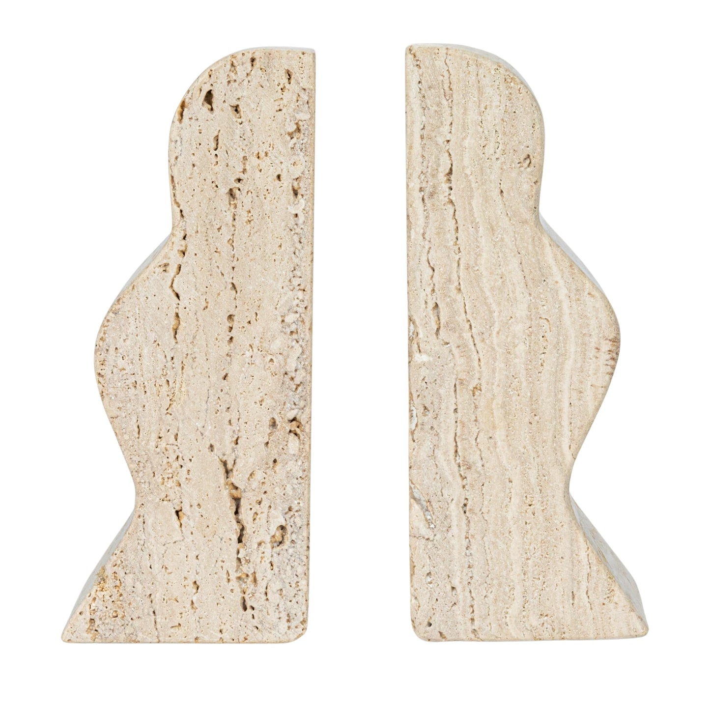 Natural Travertine Bookends