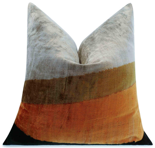 Velvet Throw Pillow with Down Feather Insert