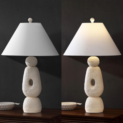 Textured Resin Table Lamps, Set of 2