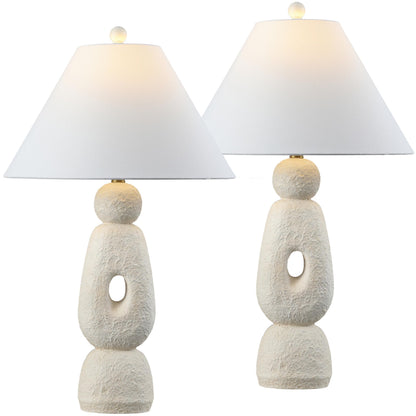 Textured Resin Table Lamps, Set of 2