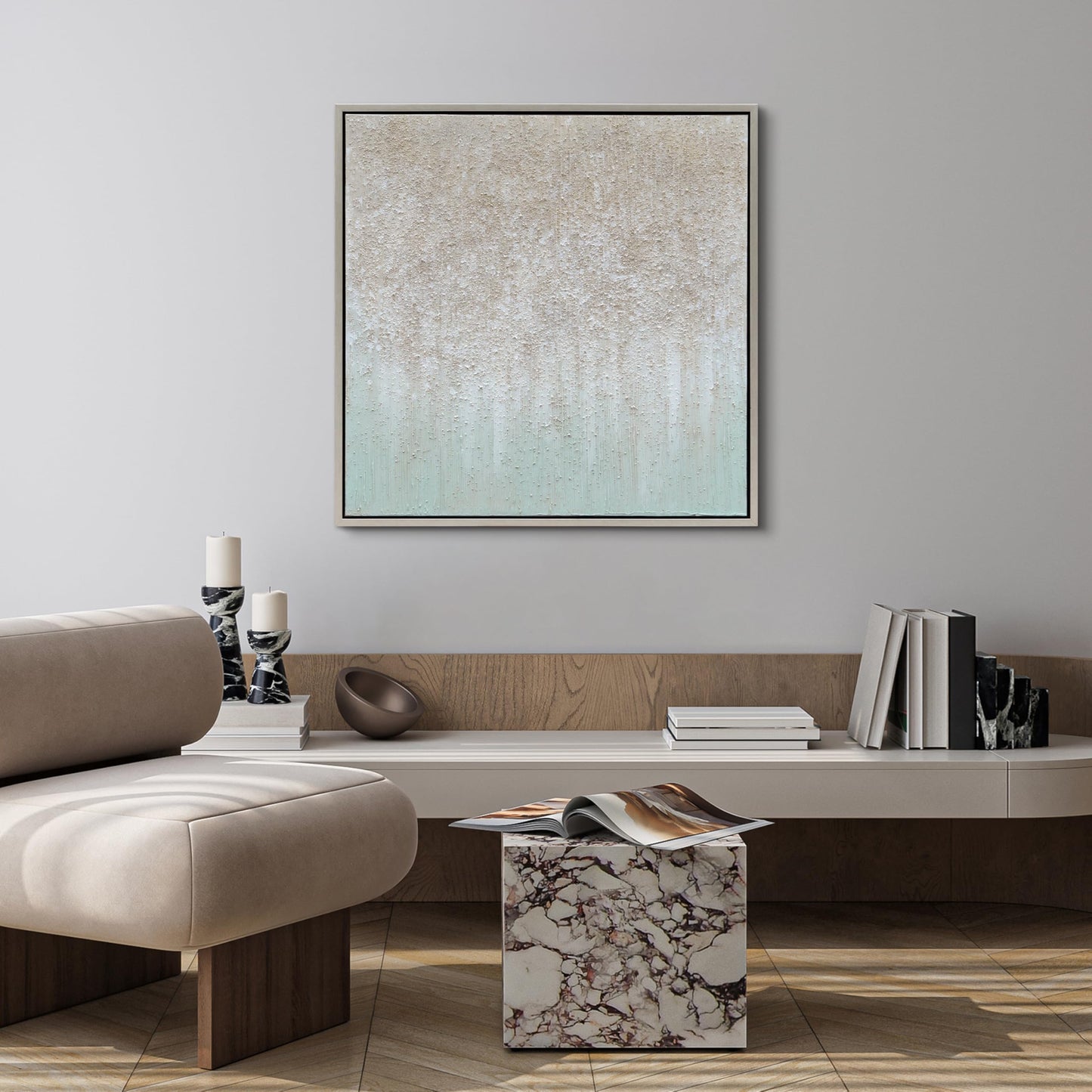 Textured Hand-Painted Canvas, Framed